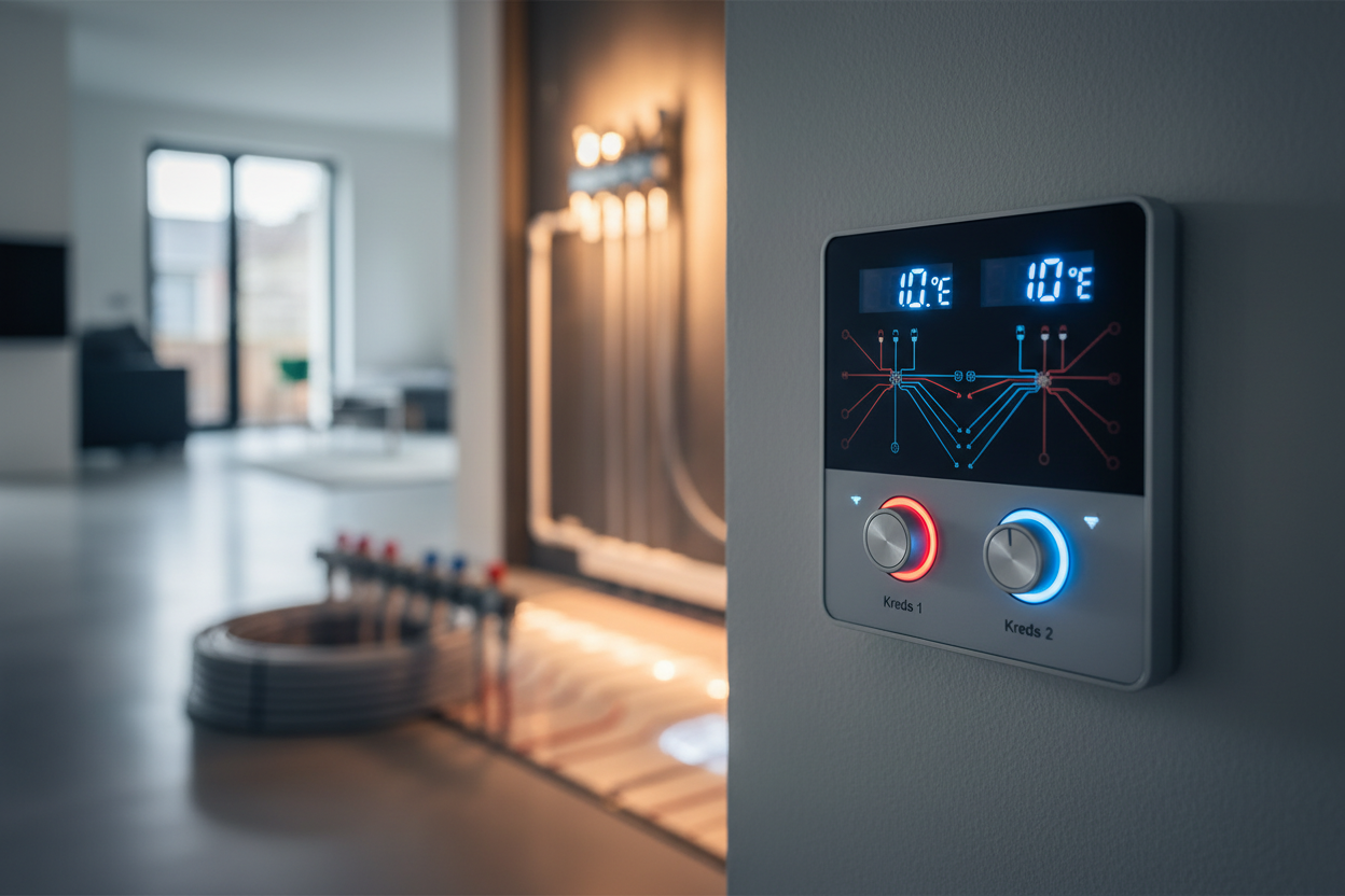 Optimal Gulvvarme Styring: 2 Kredse til Perfekt Komfort